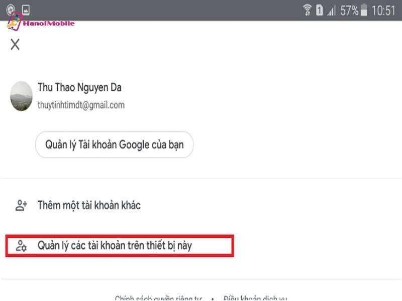 Cách đăng xuất Gmail trên thiết bị Android